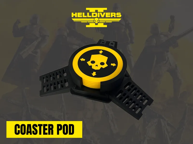 Helldivers Coaster Holder – Drop Pod Edition