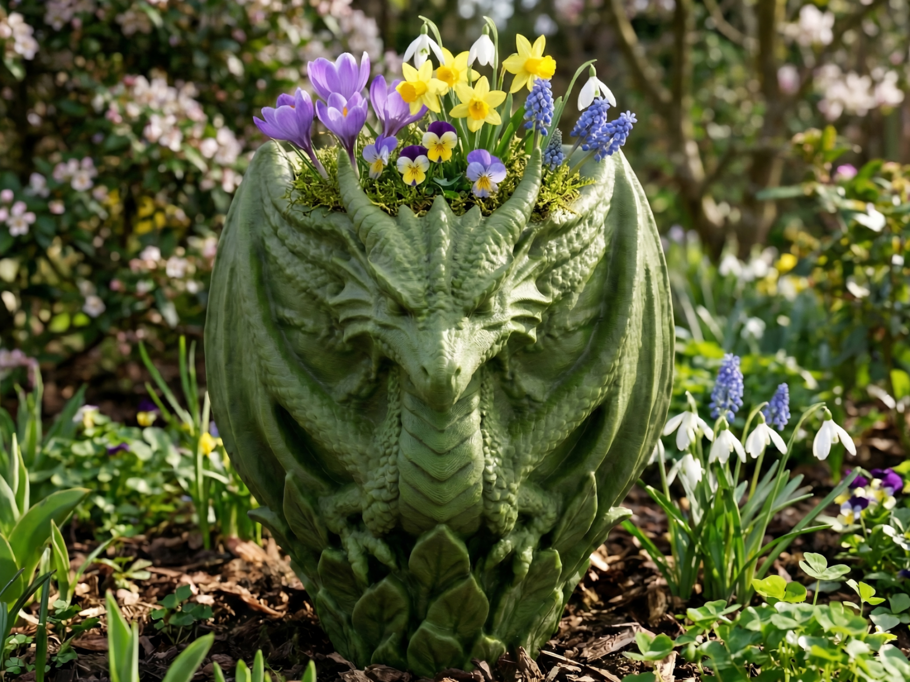 Dragon Guardian Office Desk Organizer & Planter