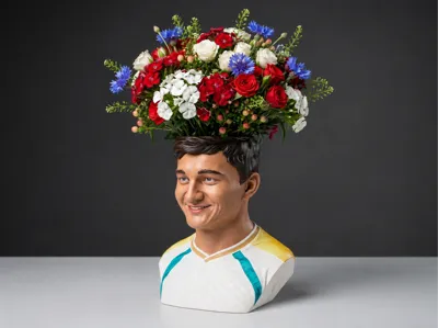 Abudokodir Khusanov Bust Vase & Pen Holder/Planter
