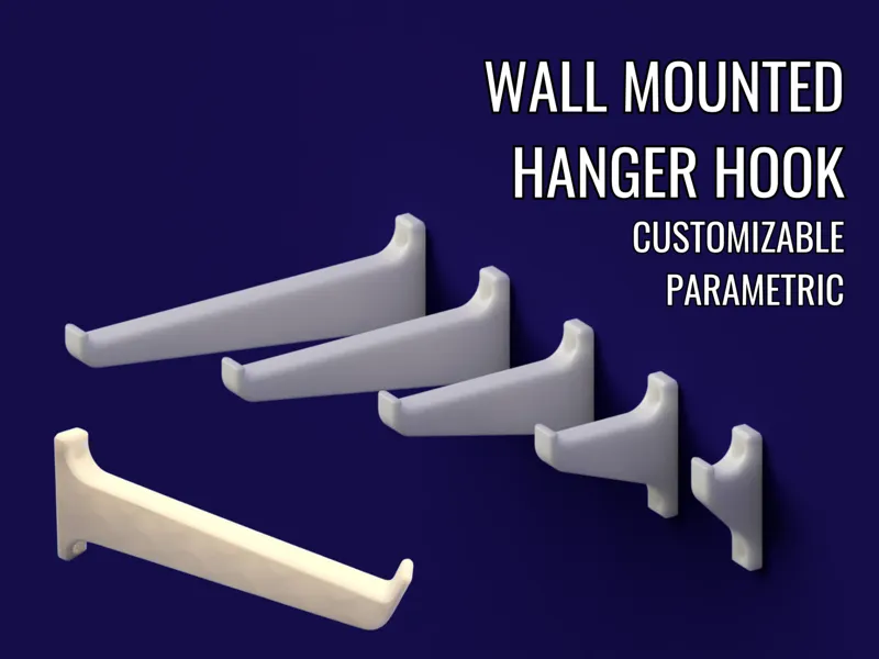 Wall Mounted Hanger Hook - Parametric
