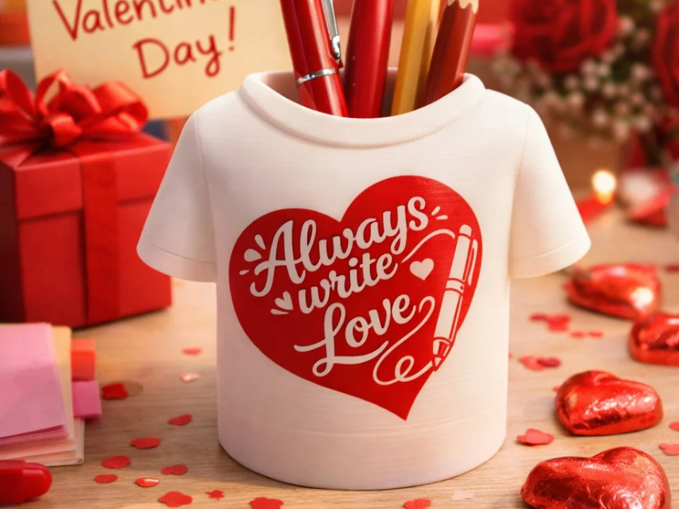Pen Holder – Valentine’s Day Theme