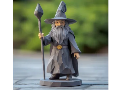 Low poly Gandalf