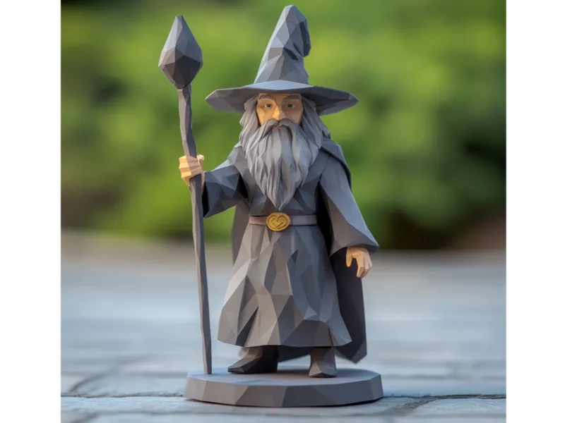 Low poly Gandalf