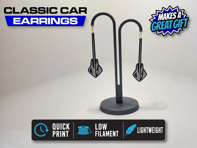 Corvette Stingray Emblem Earrings
