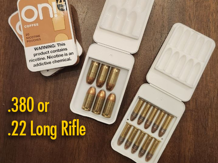 Overengineerd on! Nicotine Pouch Tin Ammo Insert