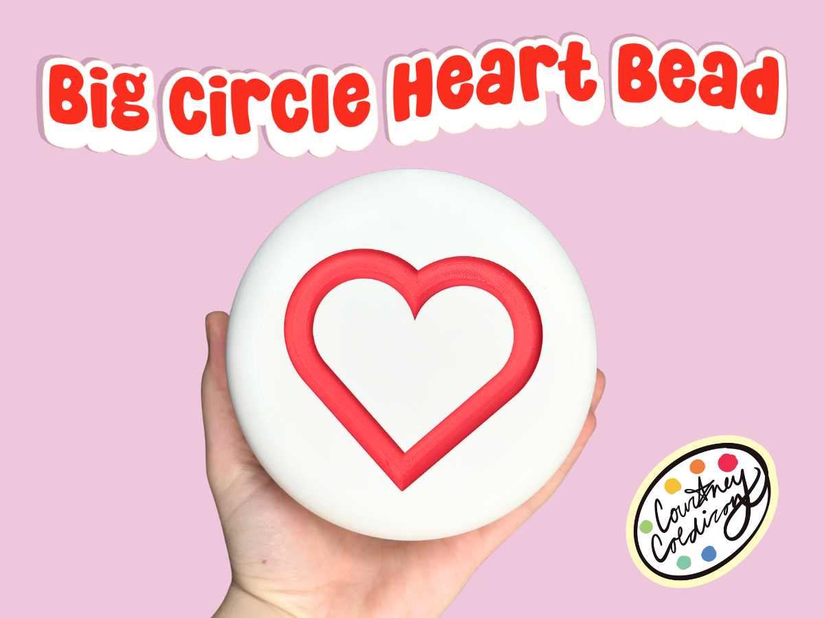 Big Circle Heart Beads