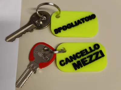 Key tag 50x30mm