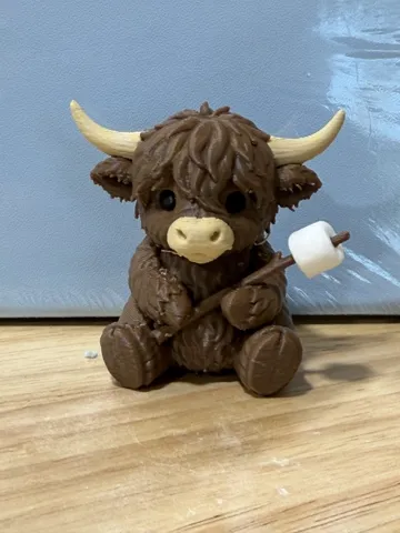 Letrero o emblema decorativo: Highland Cow Campsite Critter — vista de referencia 3