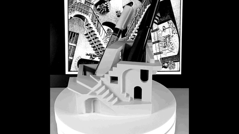 Esherian Pen Holder: Architectural Elegance on Your Desk