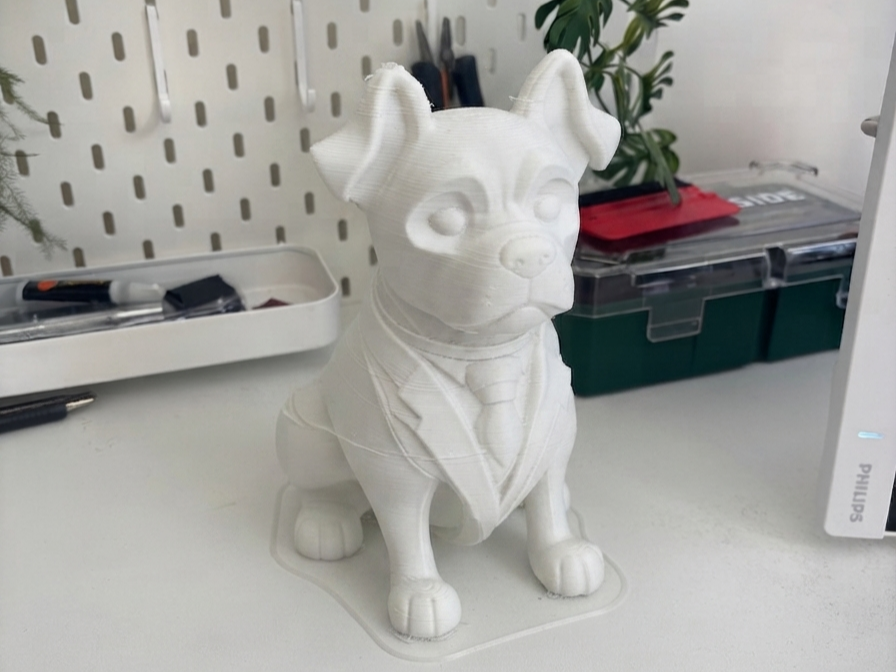 Dapper Dog: Sophisticated Desk Figurine