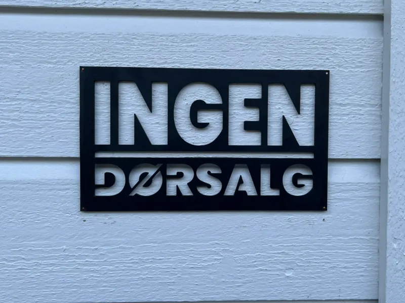 Ingen dørsalg skilt (Norwegian)