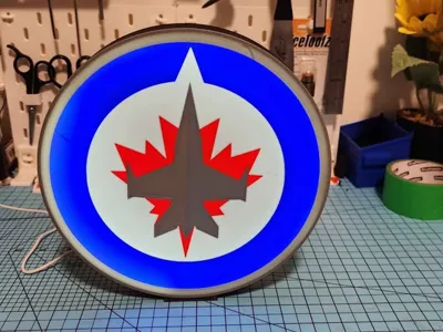 winnipeg Jets LED Lightbox Perfect Print