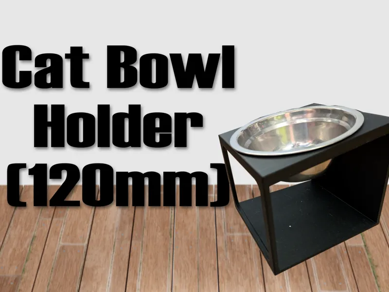 Cat Bowl Holder (120mm Hole)