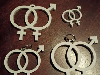 Trans-lesbian keychains/charms