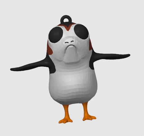 Full Color Porg Keychain