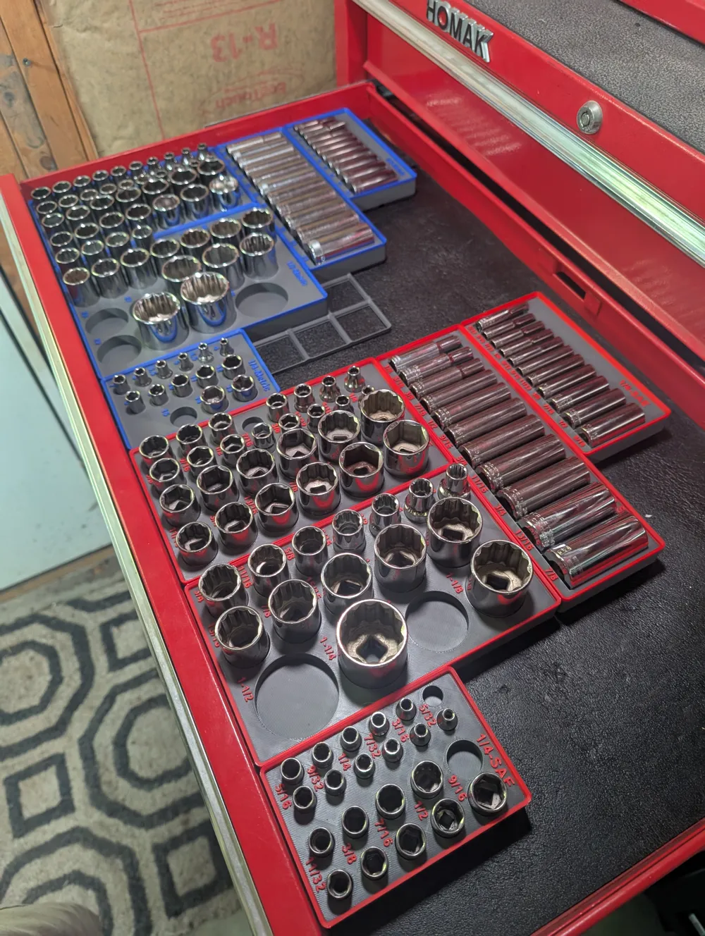 Gridfinity Craftsman SAE Socket Organizer - Free 3D Print Model ...