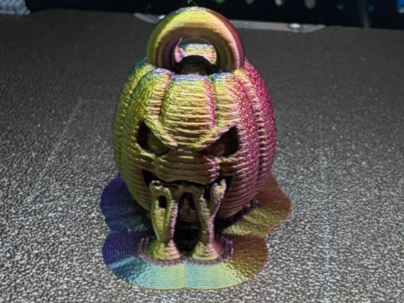 Pumpkin keychain with texture