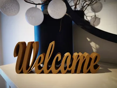 Welcome Wood Sign