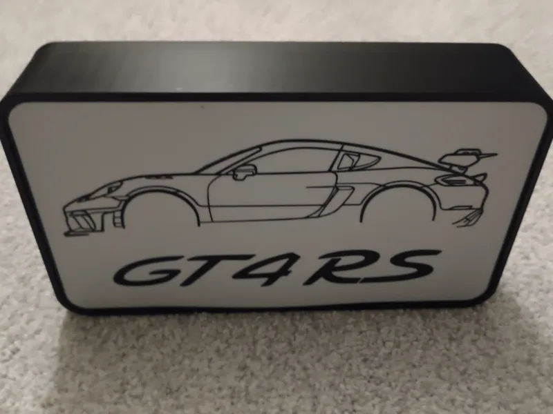 Porsche Cayman GT4 RS Light Box