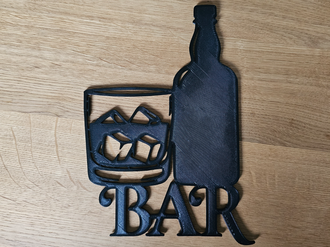 Stilvolle Bar-Silhouetten Deko (Glas & Flasche)