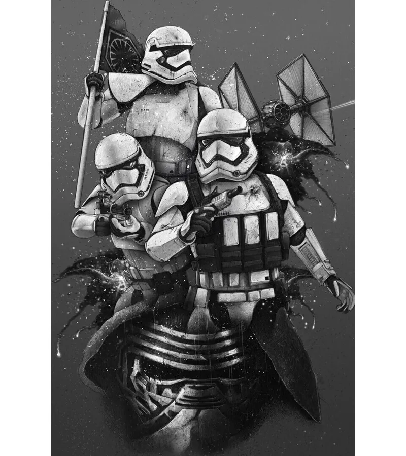 Star Wars Poster, Kylo Ren and Stormtroopers