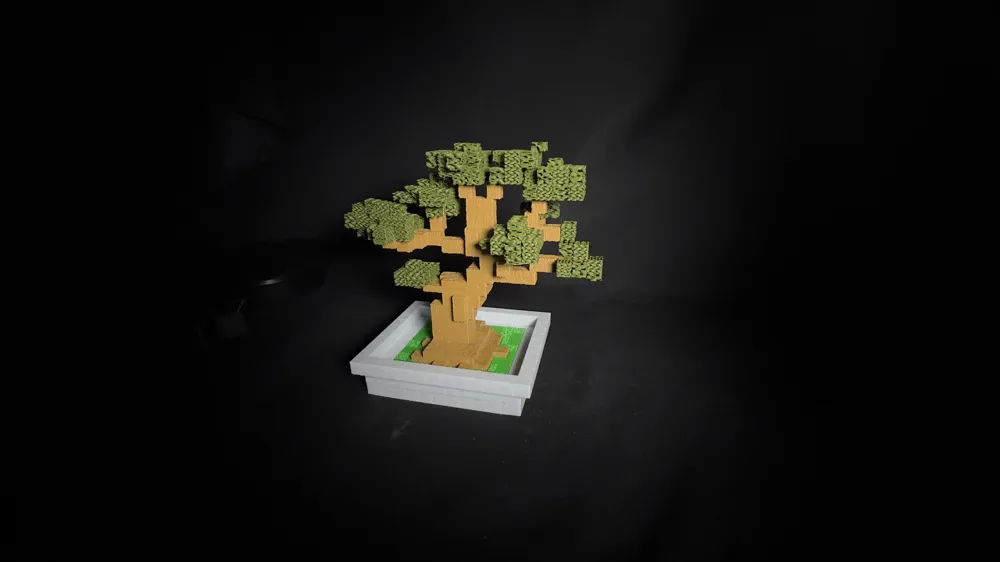 Minecraft Style Voxel Bonsai Tree - Free 3D Print Model - MakerWorld