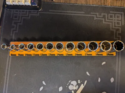 Capri Tools 3/8 Deep sockets gridfinity 