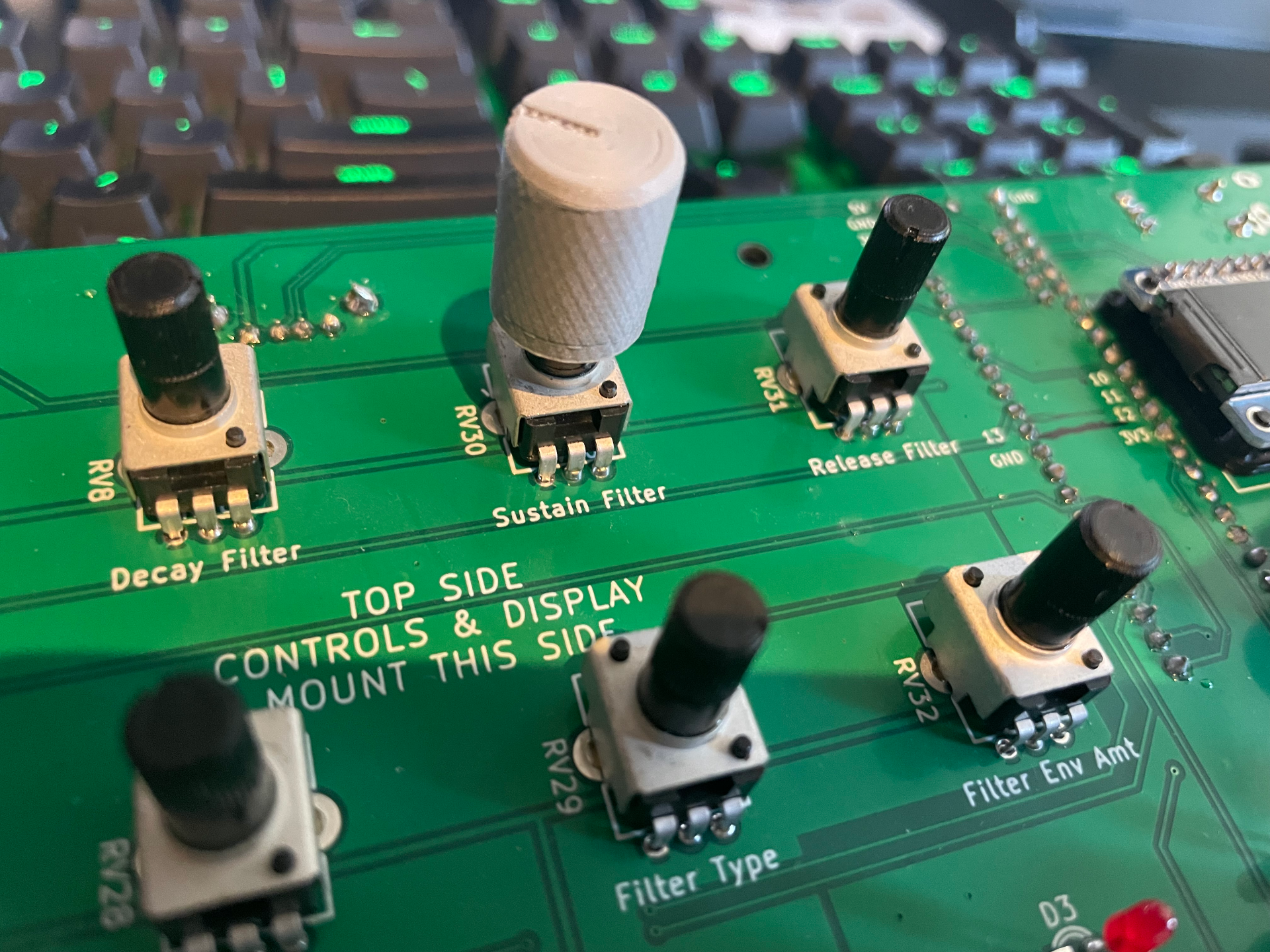Knurled potentiometer knobs with 6mm shaft