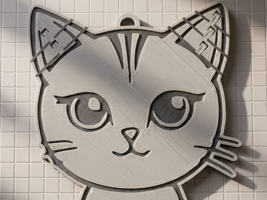Flexi cat keychain