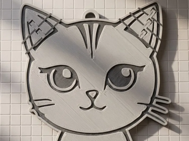Flexi cat keychain