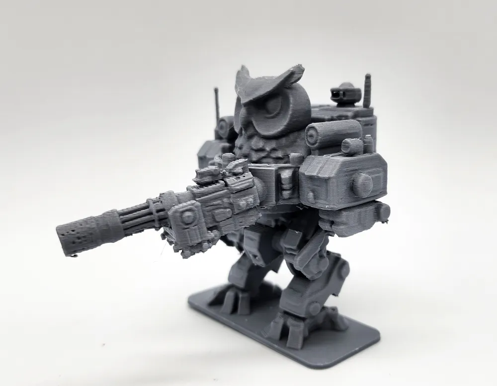 Machine Gun Owl Owl Mechwarrior by Triple G Workshop MakerWorld: Download Free 3D Models