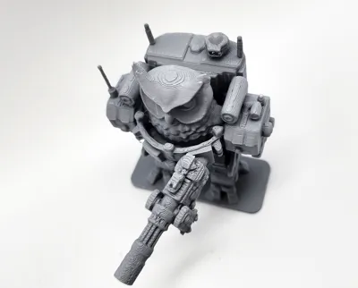 Machine Gun Owl Owl Mechwarrior by Triple G Workshop MakerWorld: Download Free 3D Models