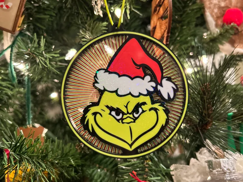 Grinch String Art Ornament