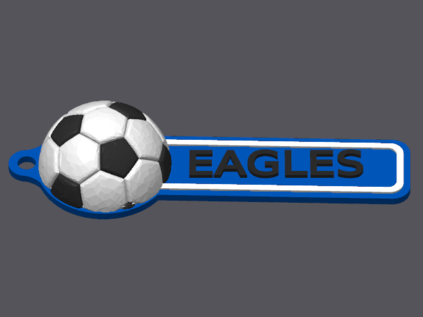 Keychain Soccer Ball with Customizable Name