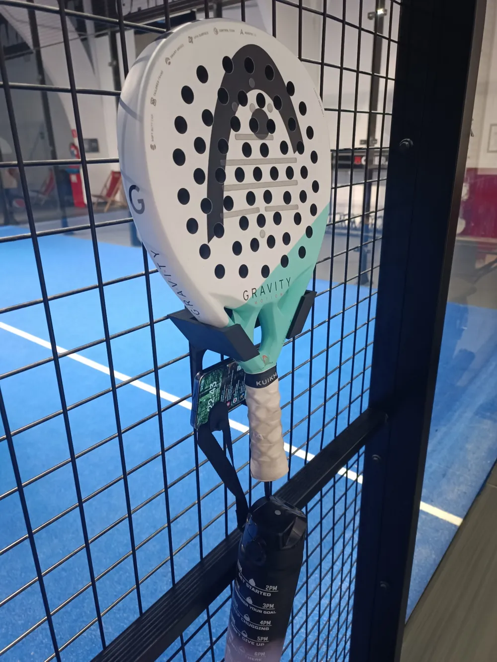 Holder - Padel Racket + Phone + hooks - Free 3D Print Model - MakerWorld