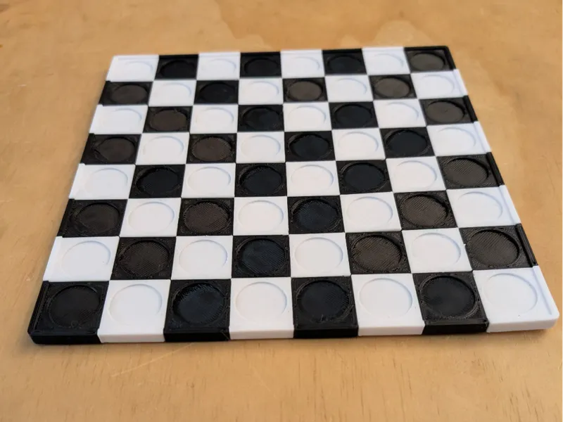 Modular chess/checkers board for ⌀20mm pieces