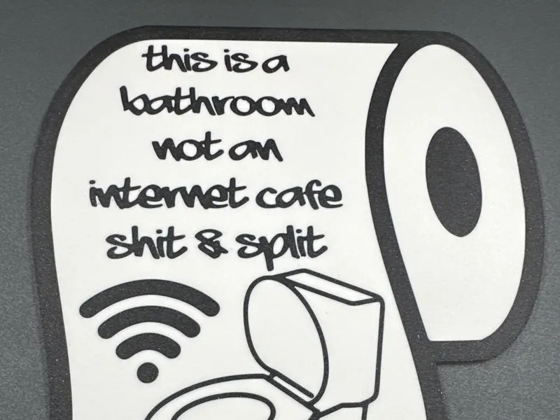 Schild fürs Klo 
