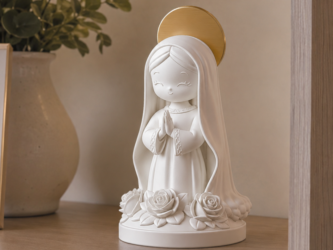Cute Virgin Mary – 3D Printable Figure - 1