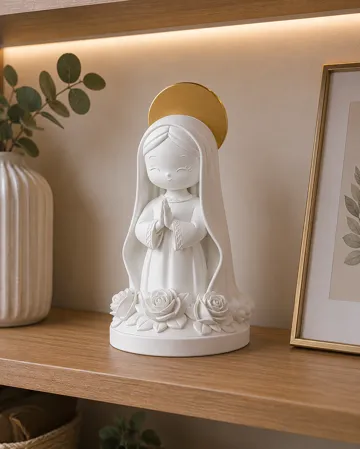 Figura decorativa: Cute Virgin Mary – 3D Printable Figure — vista de referencia 3