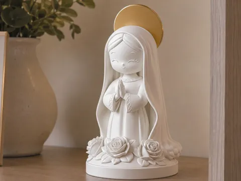 Figura decorativa: Cute Virgin Mary – 3D Printable Figure — referencia de MakerWorld