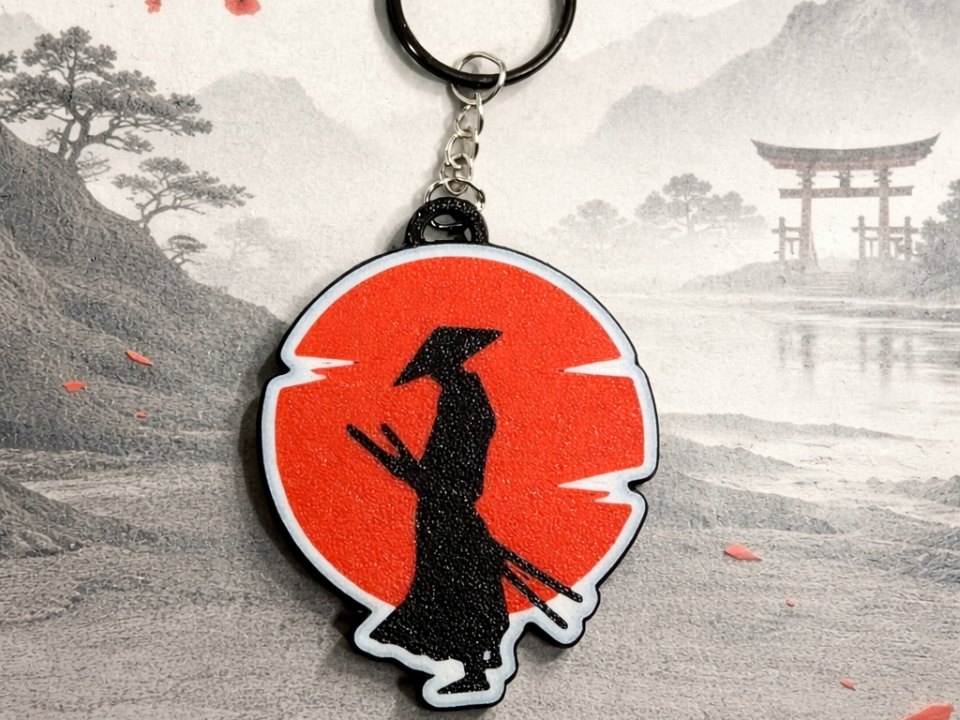 samurai-inspired keychain