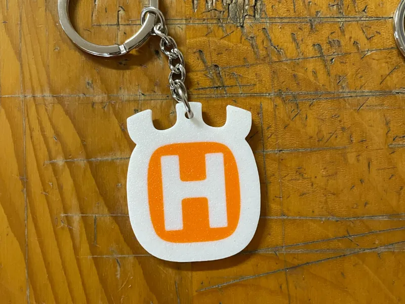 Husqvarna logo keychain