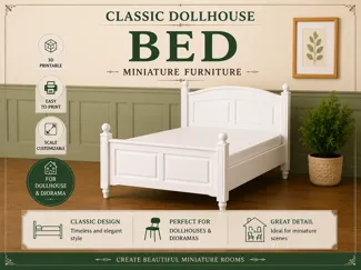 Classic Dollhouse Bed