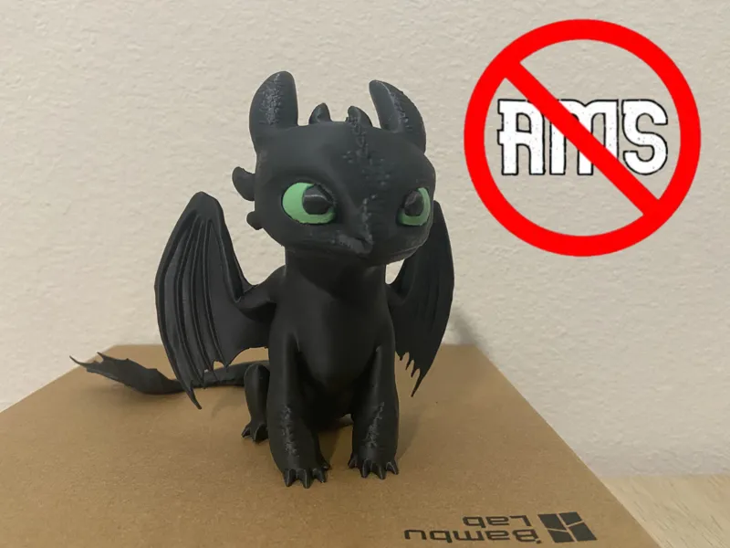 Realistic Toothless Figurine / NO AMS
