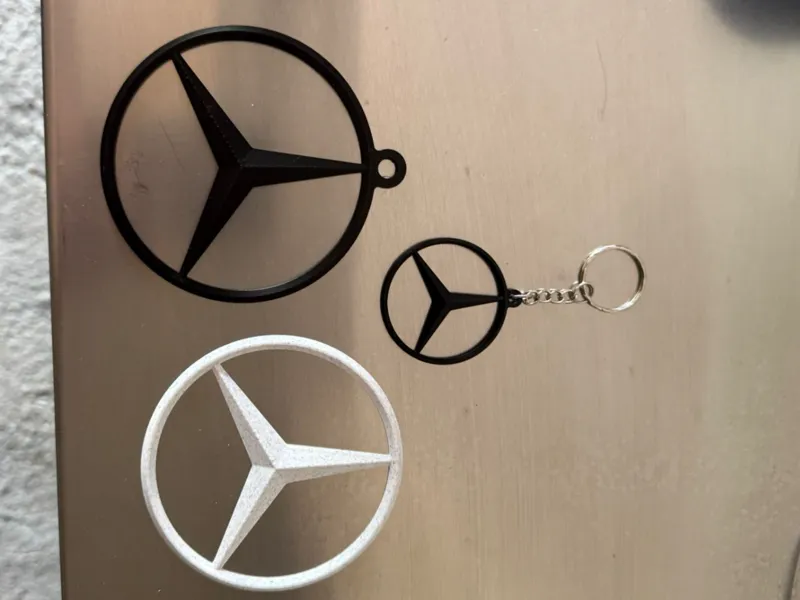 Mercedes Logo full combo ,KeyChain ,Necklace, Logo