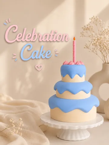 Letrero o emblema decorativo: Celebration cake — vista de referencia 2