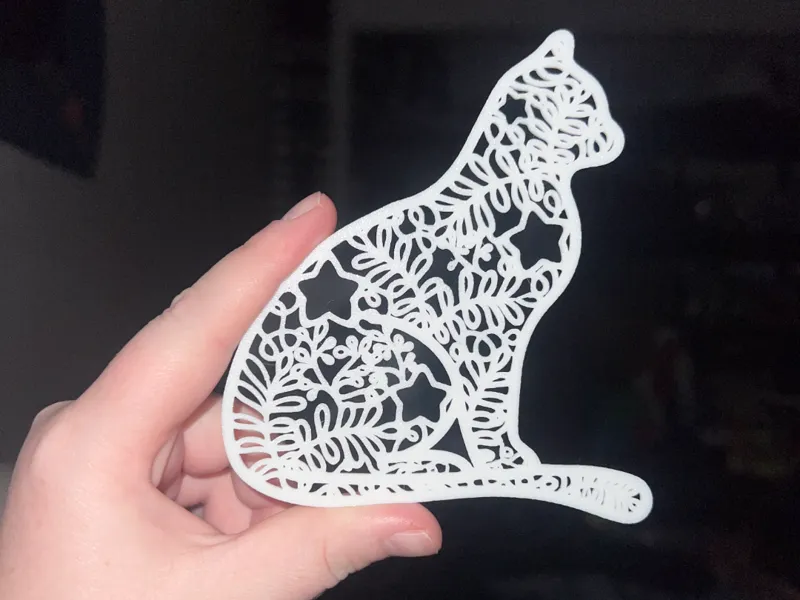 Stars & Leaves cat silhouette wall art 
