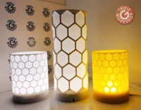 Lampe alvéolée pour kit LED Bambu 001 — photo 1