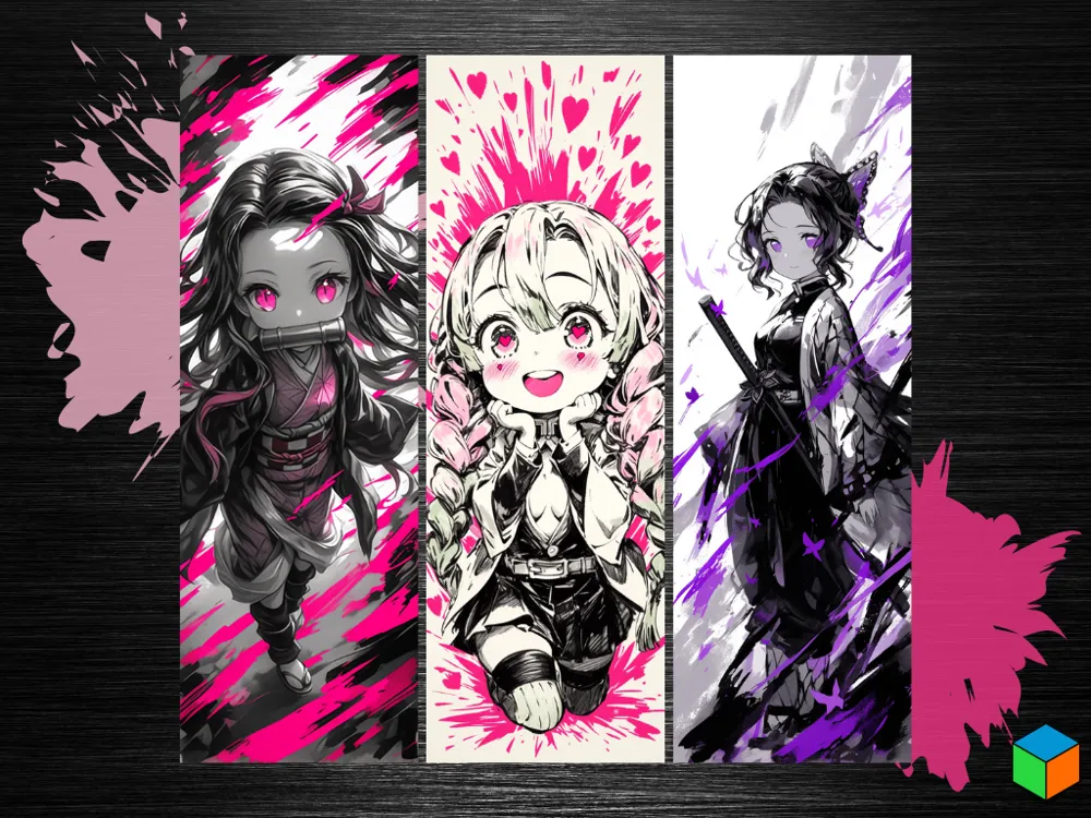 Demon Slayer Chibi Set – Nezuko, Mitsuri & Shinobu