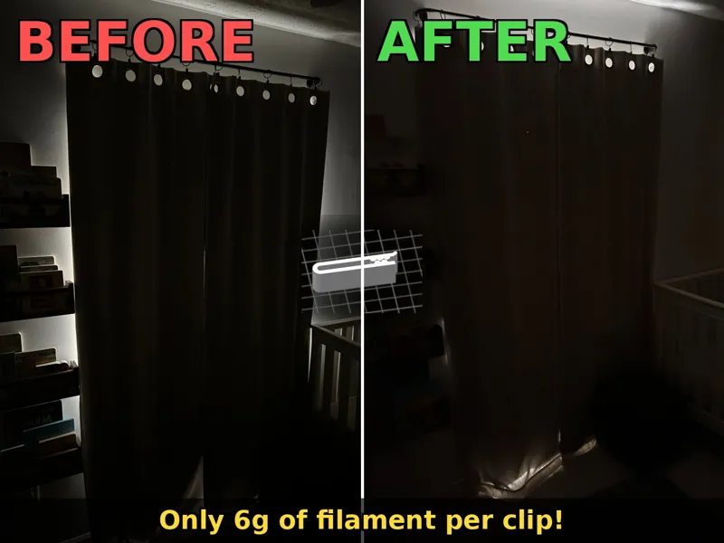 Command Strip Curtain Clip – Stop Light Leaks (6g)